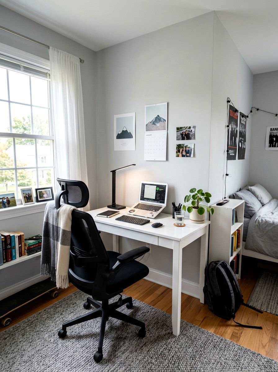 Minimalist study nook - 30 teen hangout room ideas