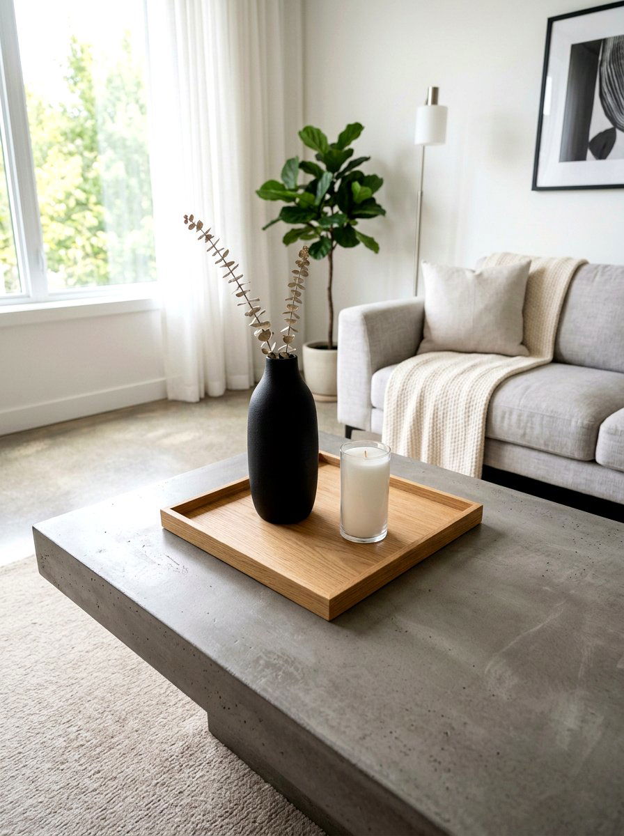 Minimalist tray styling - 30 coffee table tray styling ideas