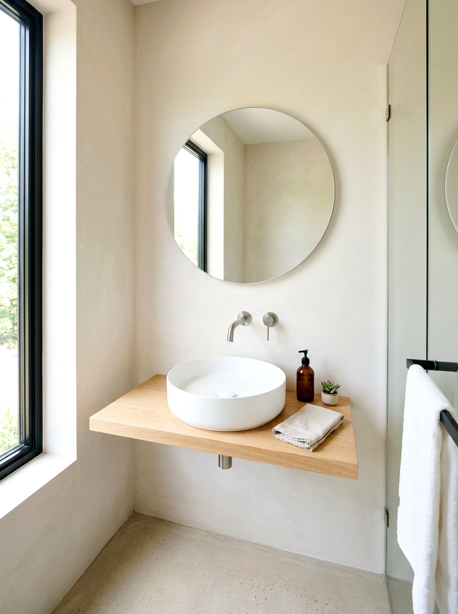 Minimalist vessel sink - 30 vessel sink powder room ideas