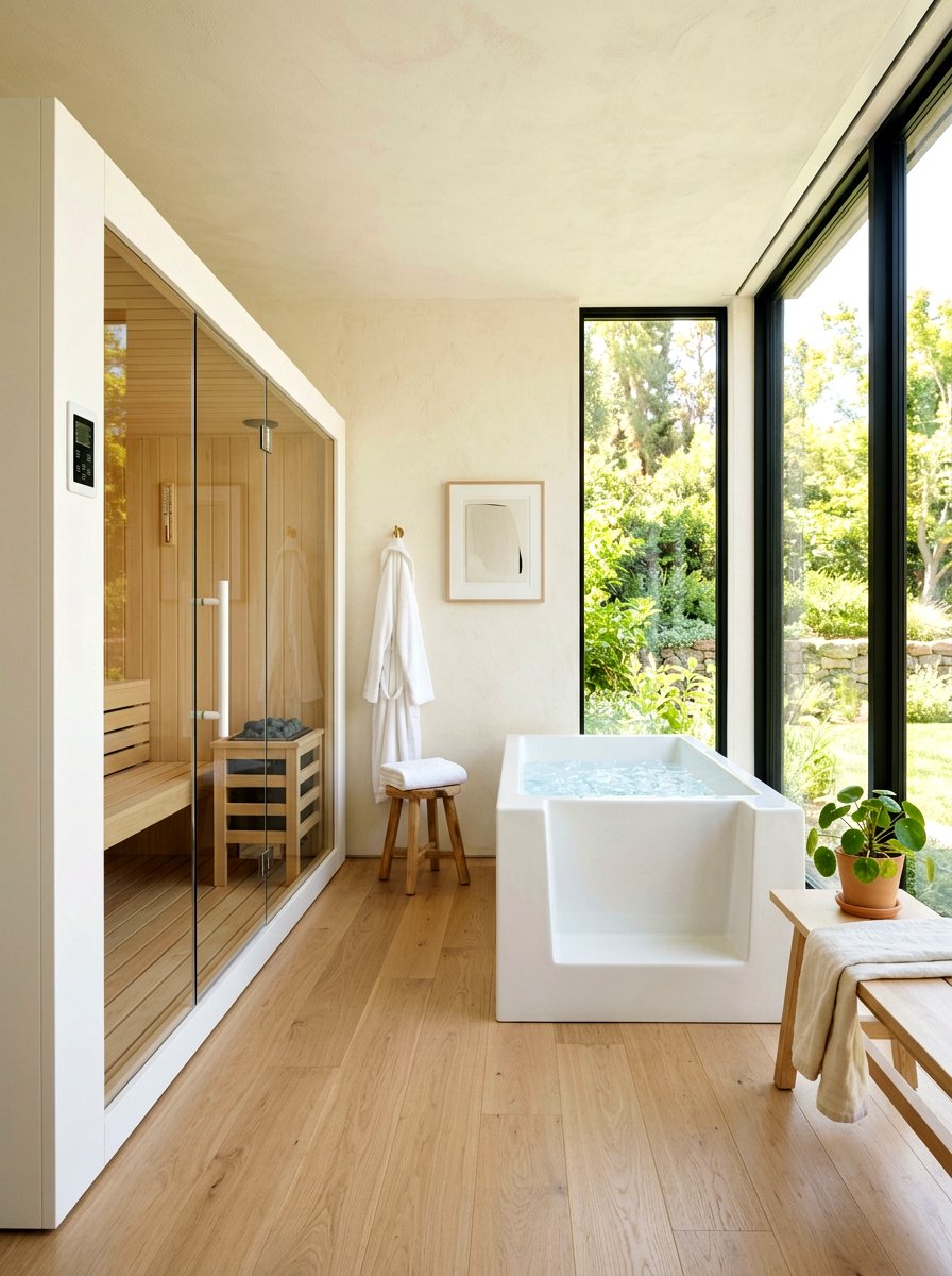 Minimalist wellness room - 30 contrast therapy room ideas