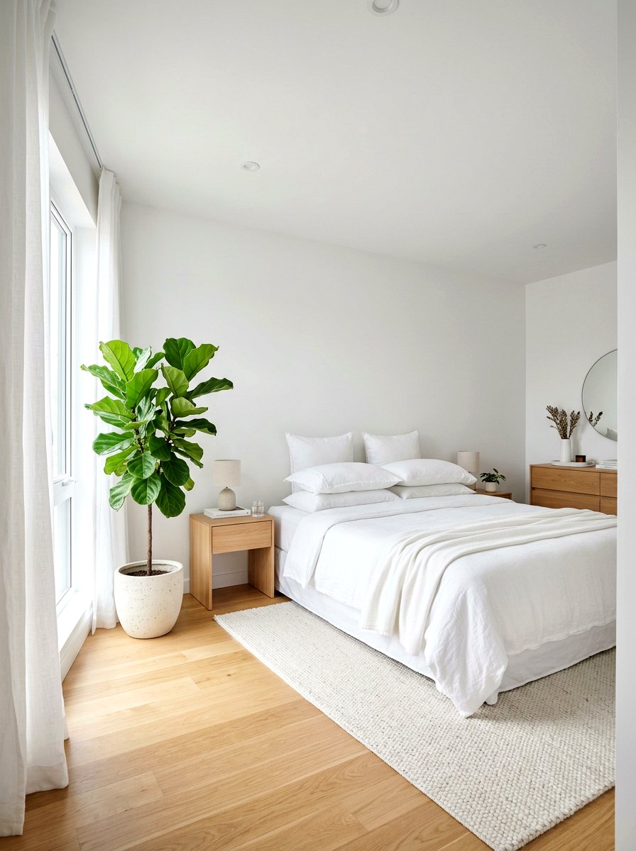 Minimalist white master bedroom - 30 luxury Pinterest bedroom ideas