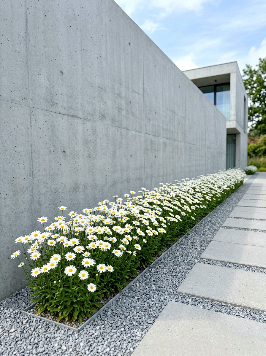 Minimalist wildflower strip - 30 wildflower patch ideas