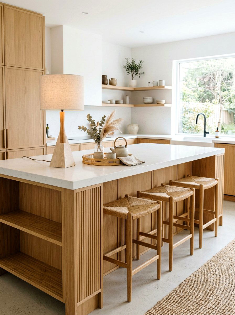 Minimalist wood lamp kitchen island - 30 table lamp kitchen island ideas