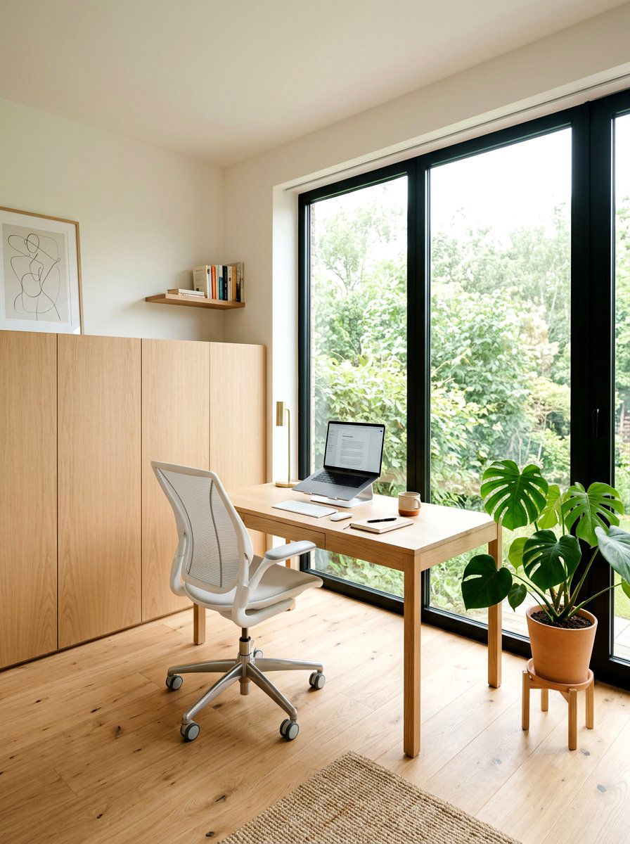 Minimalist writer studio furniture - 30 editorial office ideas