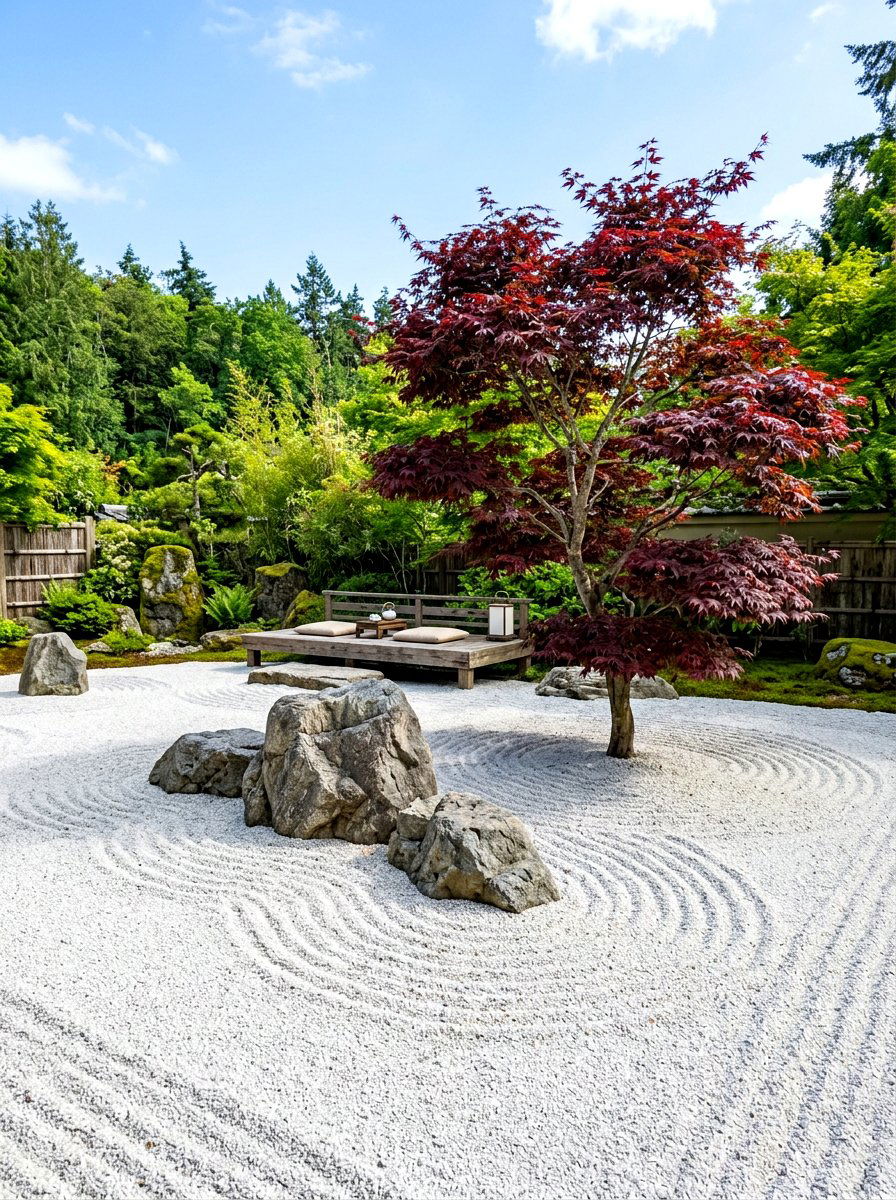 Minimalist zen garden
