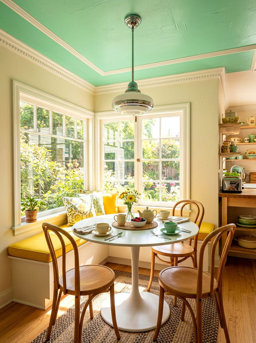 Mint Green Ceiling - 30 statement ceiling paint ideas