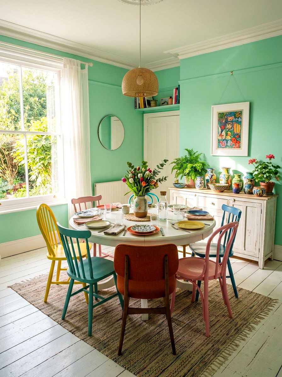 Mint Green Dining Room - 30 green dining room ideas