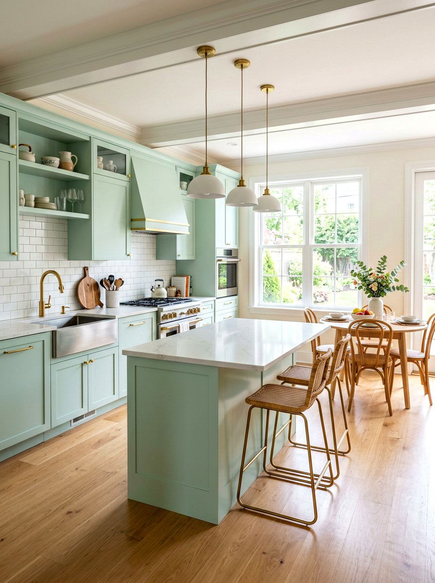 Mint Green Kitchen - 30 vintage kitchen ideas