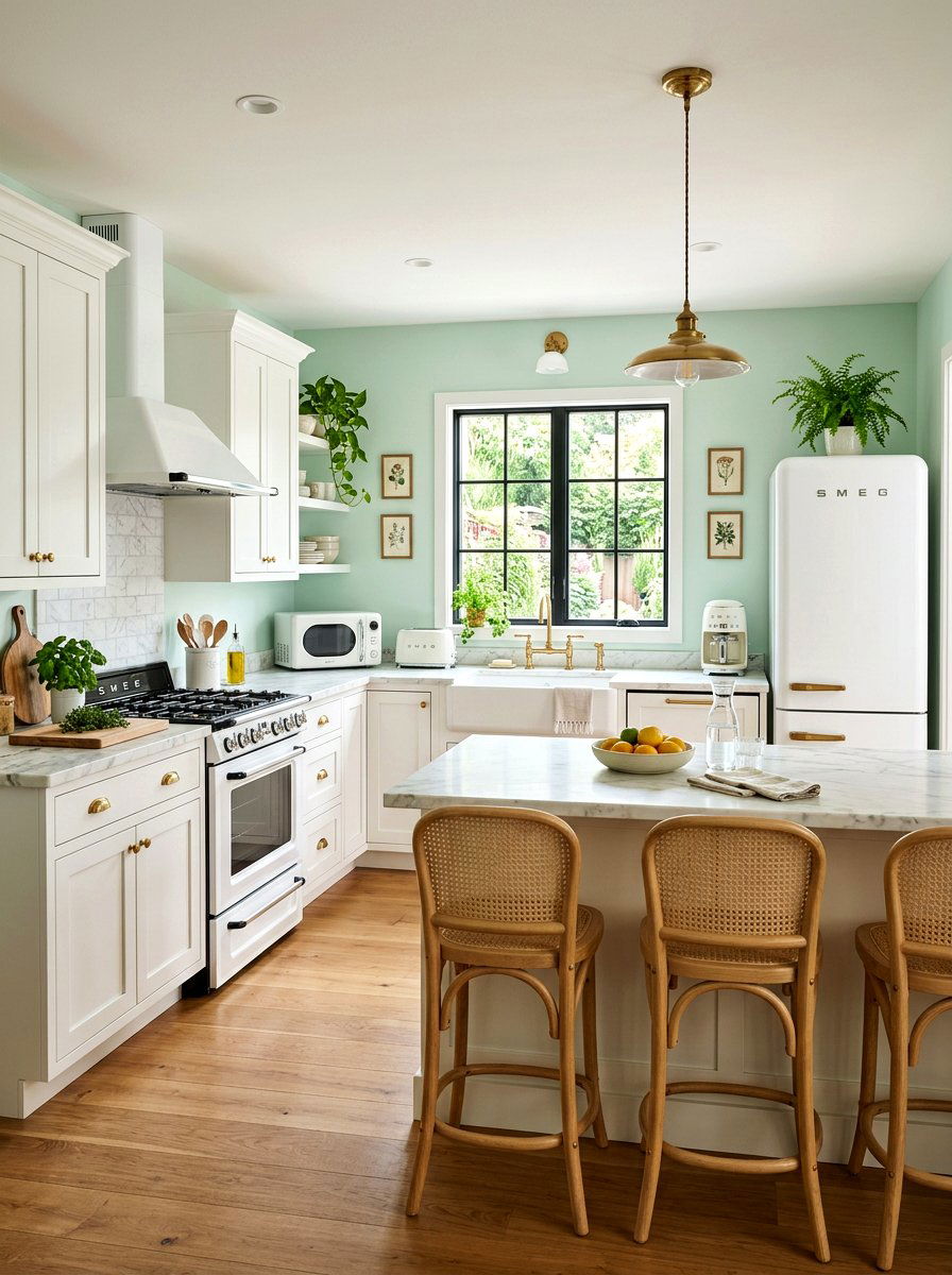 Mint Green Kitchen Wall - 30 kitchen wall color ideas