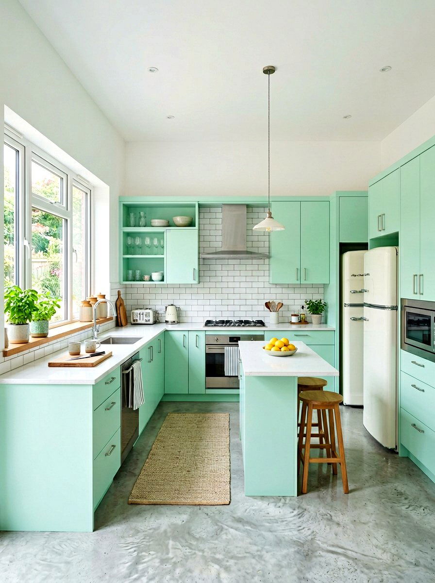 Mint Green Kitchen - 30 green kitchen ideas