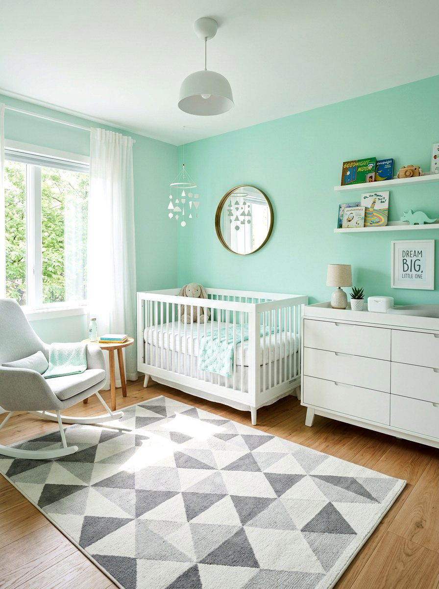 Mint Green Nursery - 30 soft green nursery ideas