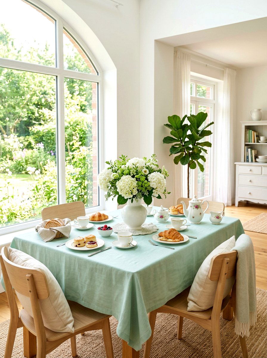 Mint Green Pastel Theme - 30 English tea tablescape ideas
