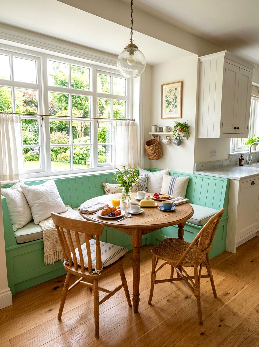 Mint breakfast nook - 30 mint kitchen ideas
