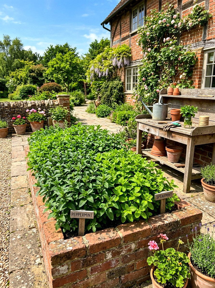 Mint garden bed - 30 sensory garden ideas