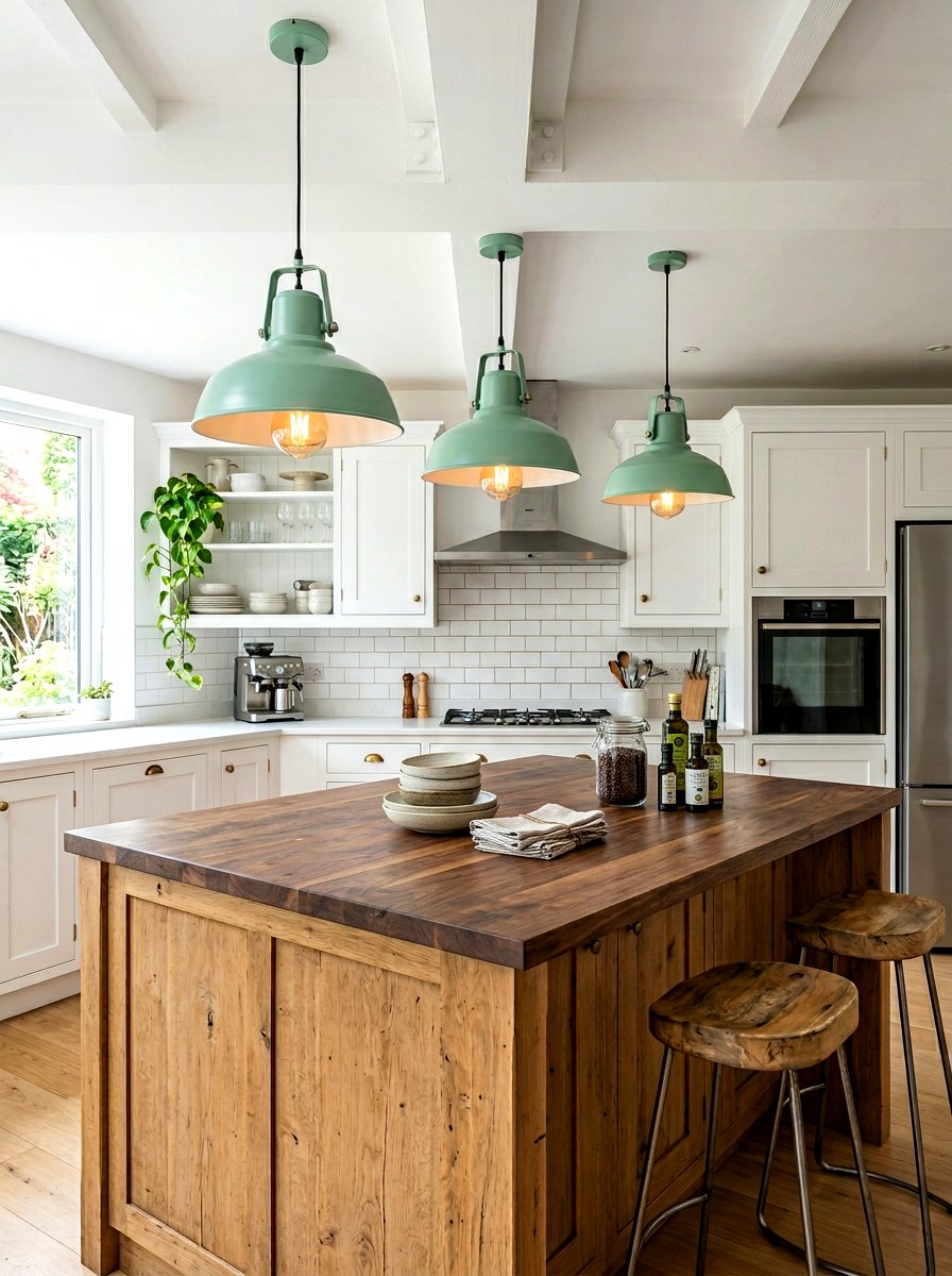 Mint kitchen lighting - 30 mint kitchen ideas