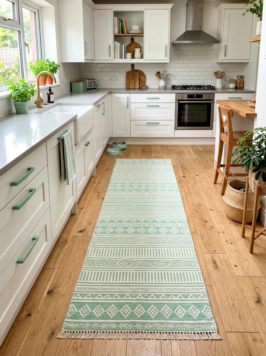 Mint kitchen rug - 30 mint kitchen ideas