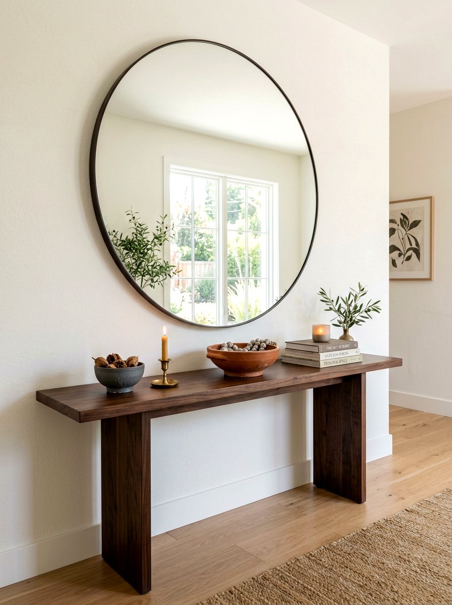 Mirror Above Console Table - 30 console table decor ideas