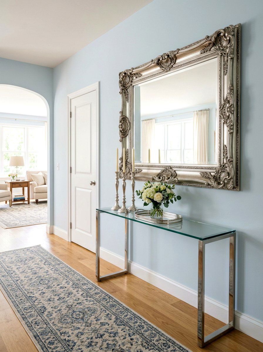 Mirror Above Console Table - 30 console styling ideas