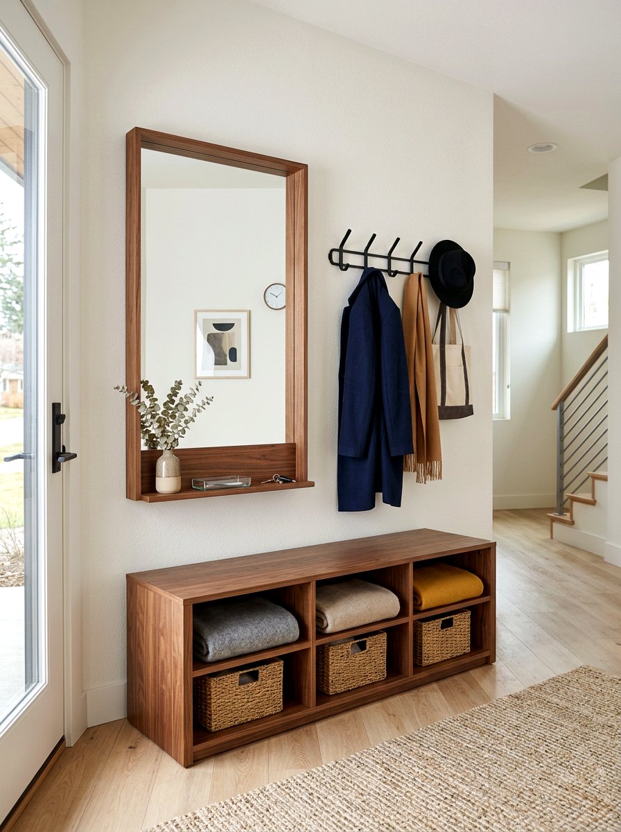 Mirror And Cubby Entry Set - 30 entry cubby ideas