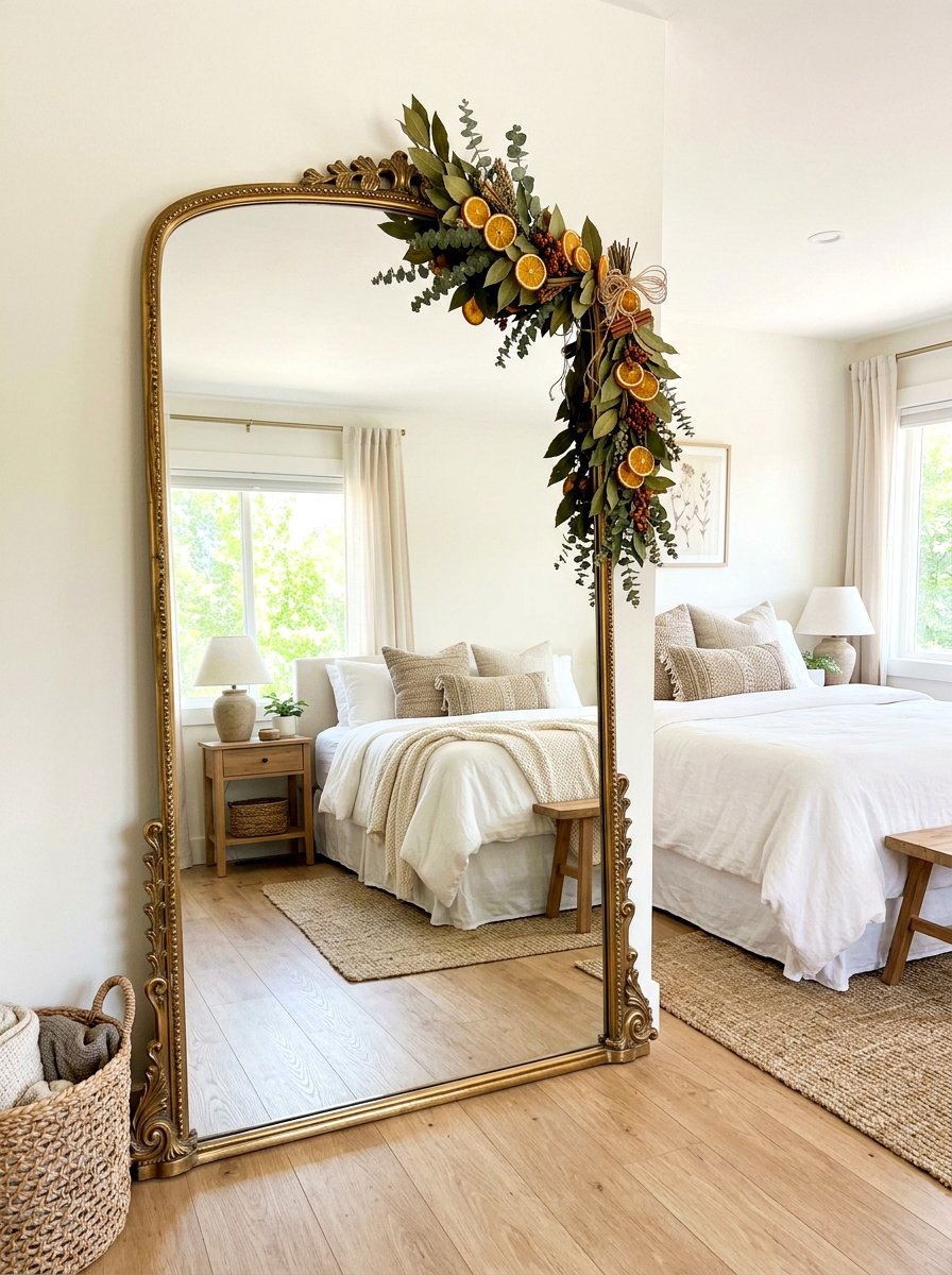 Mirror Citrus Swag - 30 dried orange decor ideas