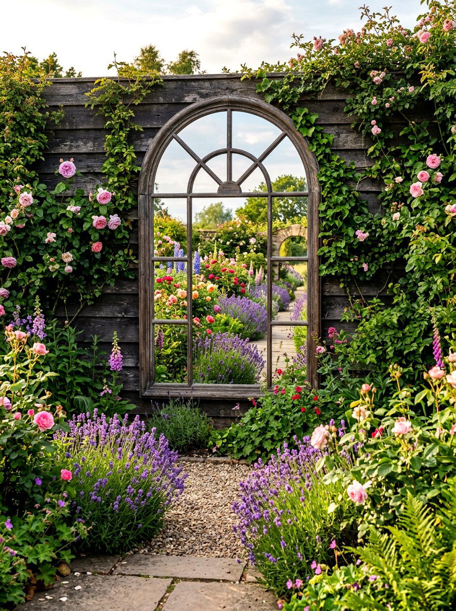 Mirror Garden Wall - 30 small garden ideas