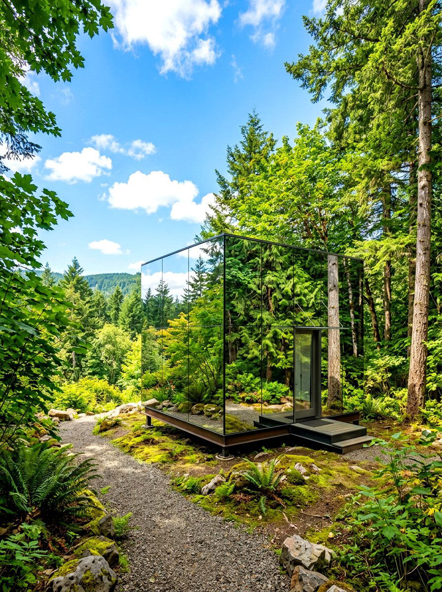 Mirror Glass Studio - 30 cozy backyard room ideas