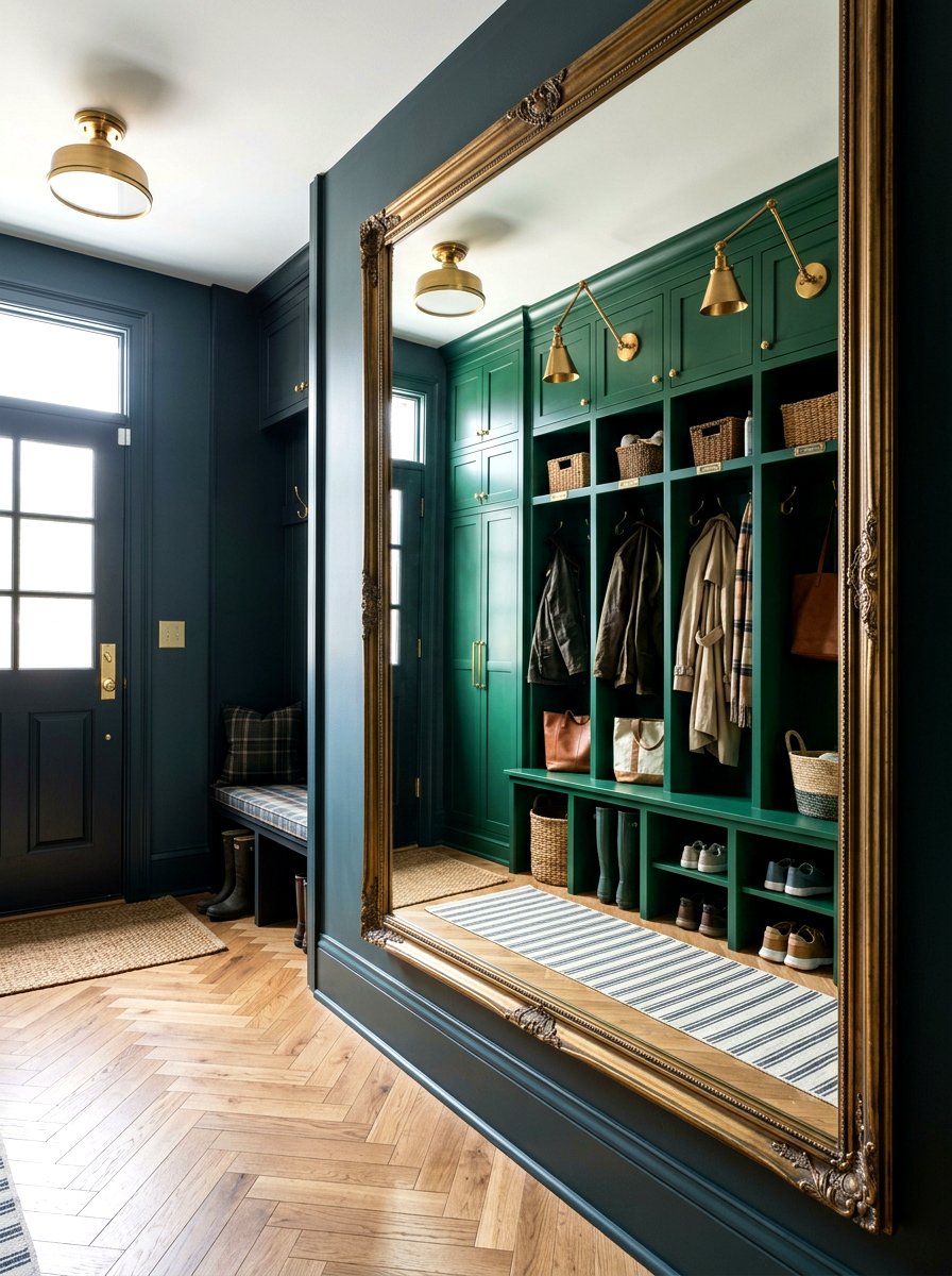 Mirror Mudroom Wall - 30 moody mudroom ideas