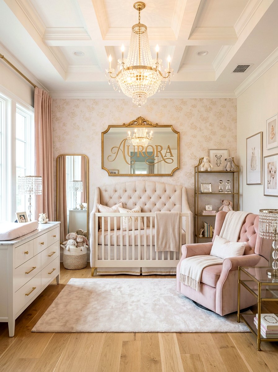 Mirror Name Sign - 30 nursery name wall ideas