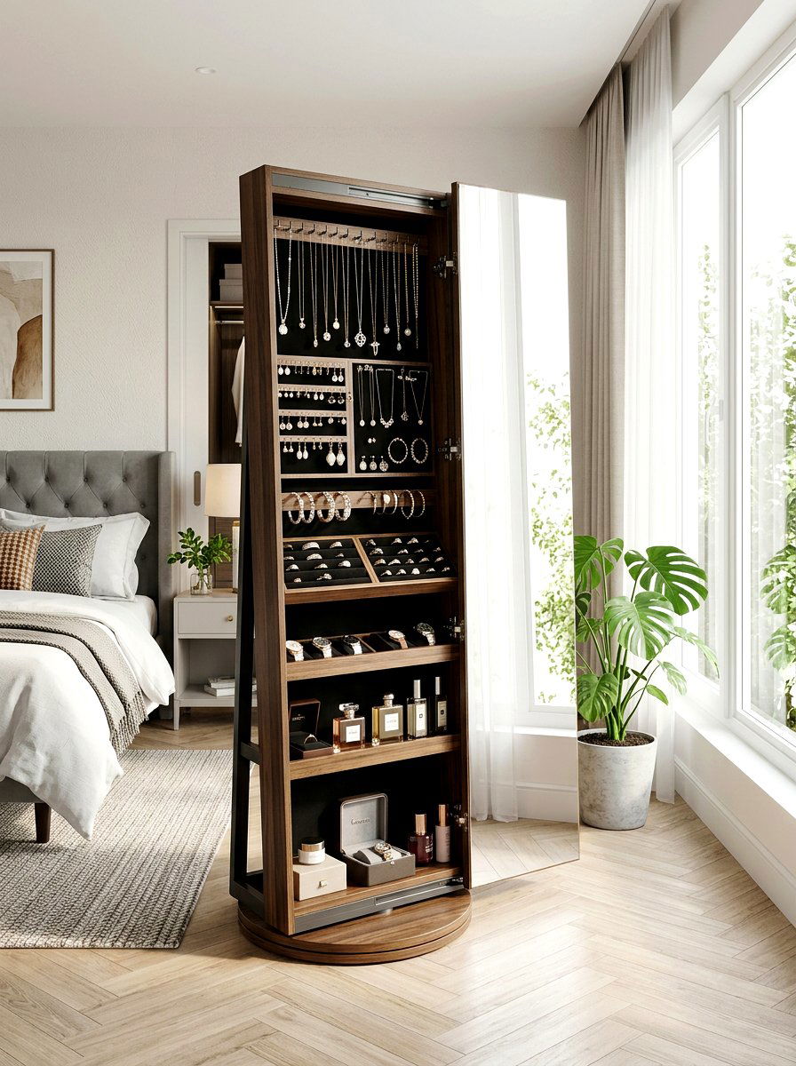Mirror Storage Cabinet - 30 flexible apartment furniture ideas