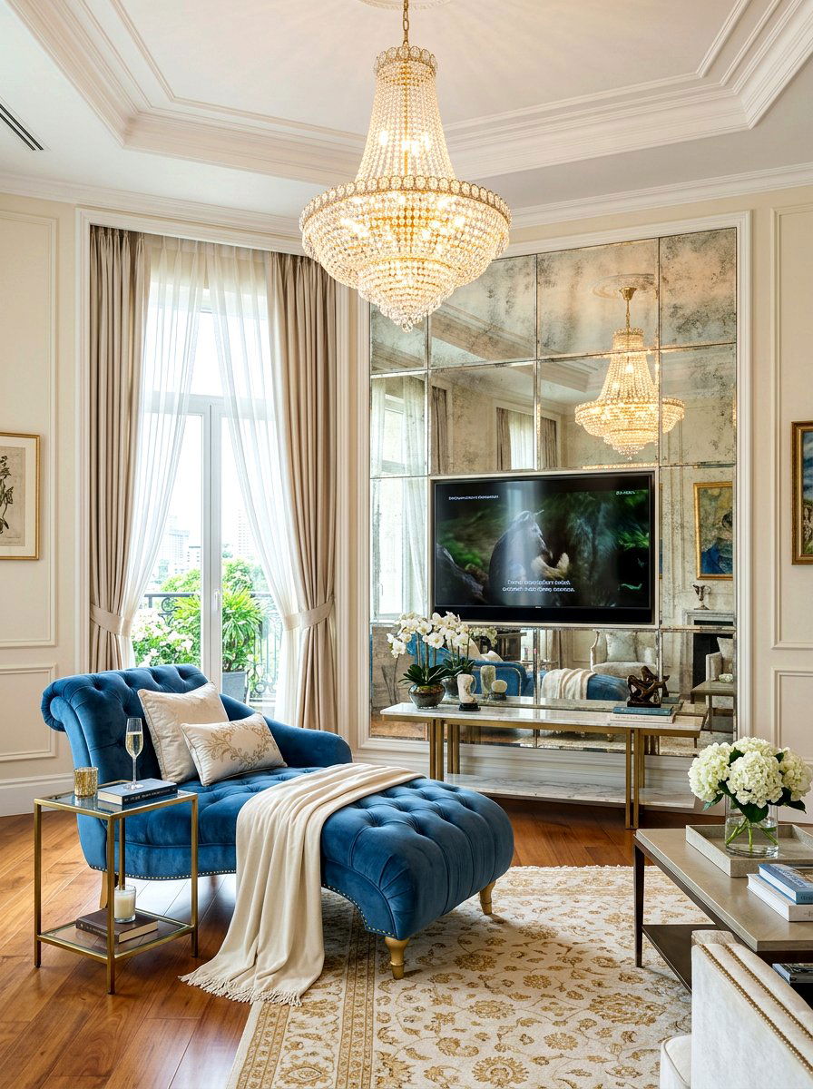 Mirror TV Wall - 30 TV wall panel ideas