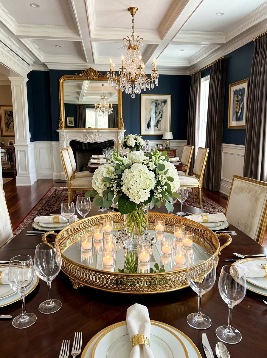 Mirror Tray - 30 formal table setting ideas
