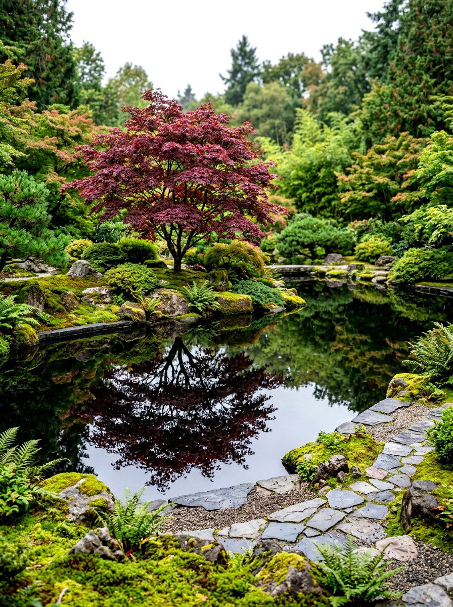 Mirror surface pond - 30 pond landscaping ideas