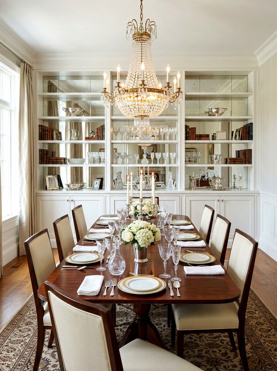 Mirrored Back Bookshelf - 30 real bookshelf decor ideas