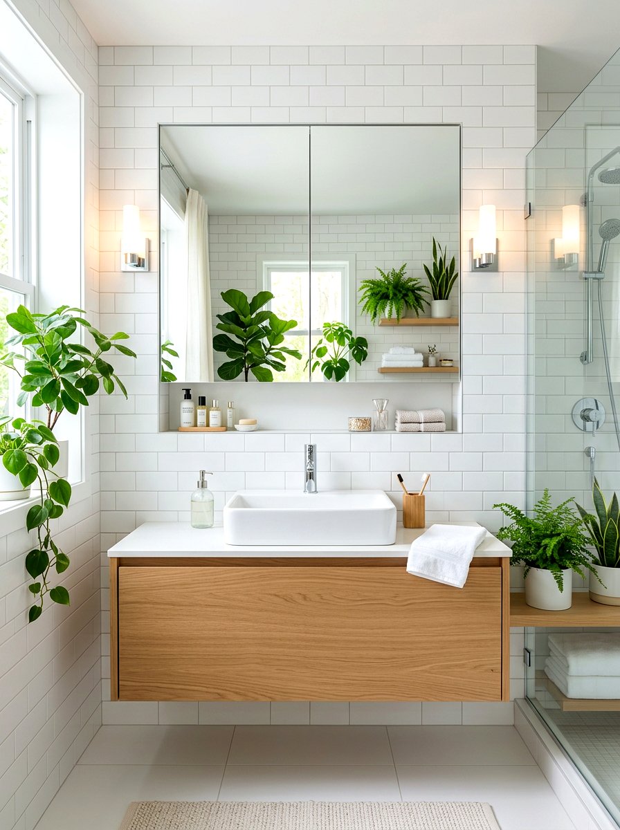 Mirrored Bathroom Wall Storage Cabinet - 30 slim storage cabinet ideas