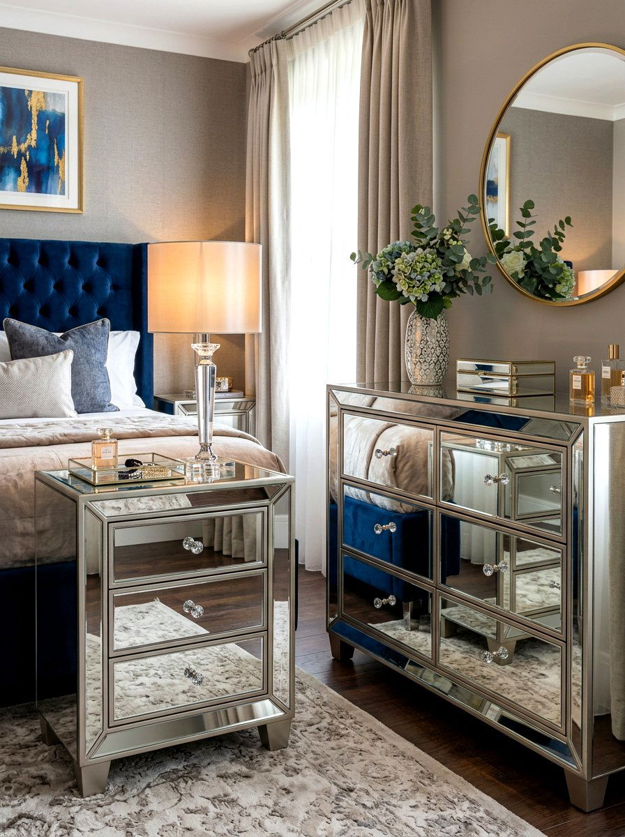 Mirrored Bedroom Furniture - 30 hotel style bedroom ideas