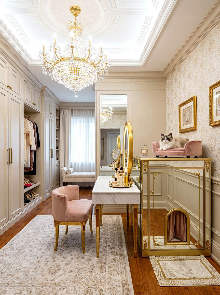 Mirrored Cabinet Litter Box Enclosure - 30 hidden litter area ideas aesthetic