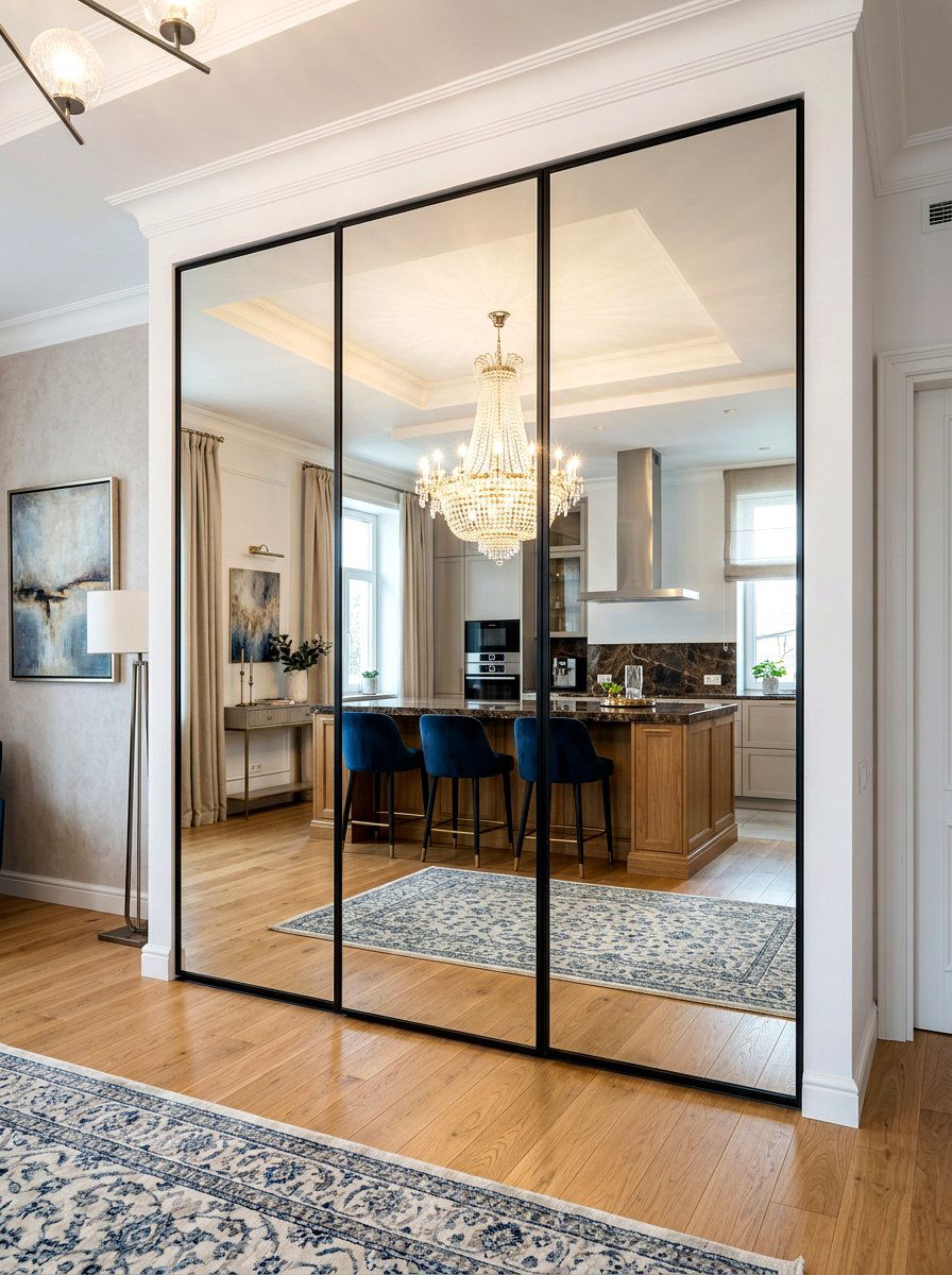 Mirrored Closet Door - 30 boutique closet ideas