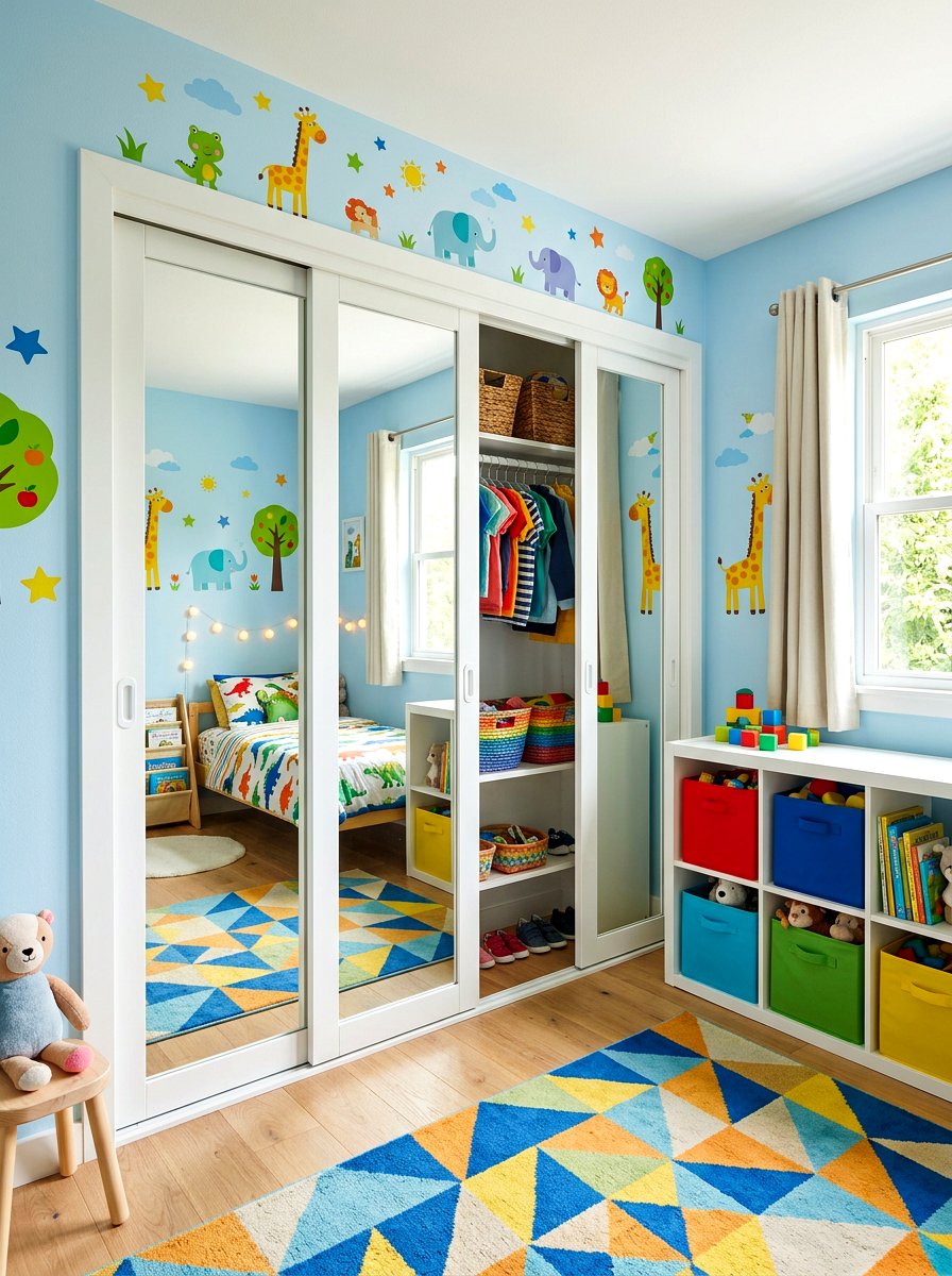 Mirrored Closet For Kids Room - 30 mirrored closet ideas