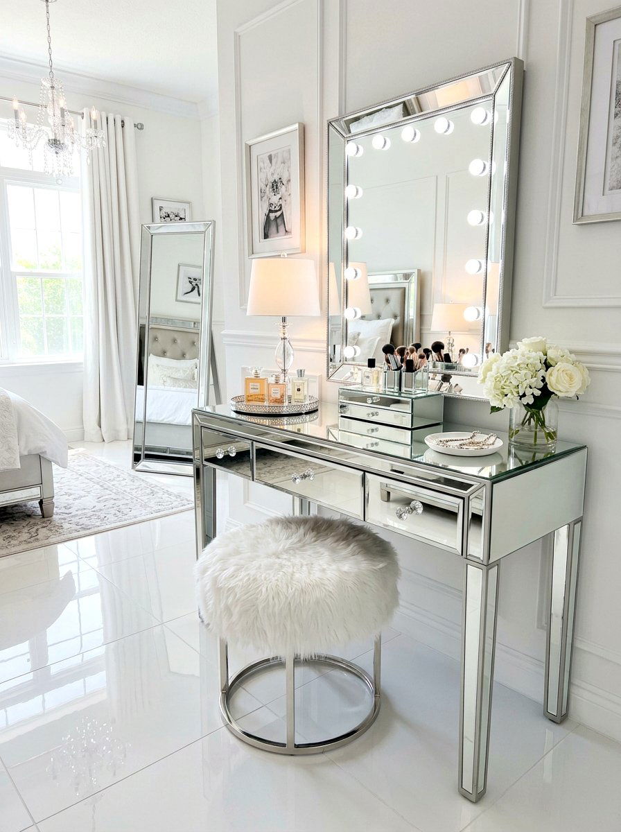 Mirrored Dressing Table - 30 dressing table ideas