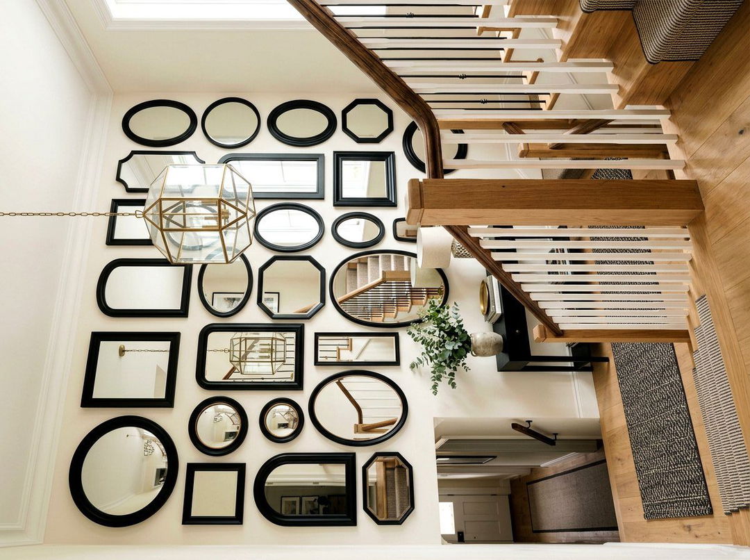 Mirrored Gallery Wall - 30 mirror wall ideas