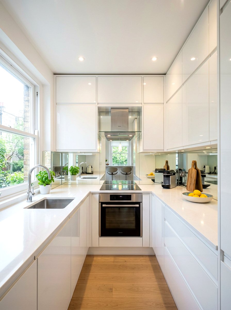 Mirrored Glass - 30 kitchen backsplash ideas
