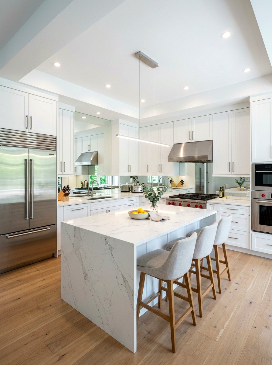 Mirrored Kitchen Backsplash - 30 reflective decor ideas