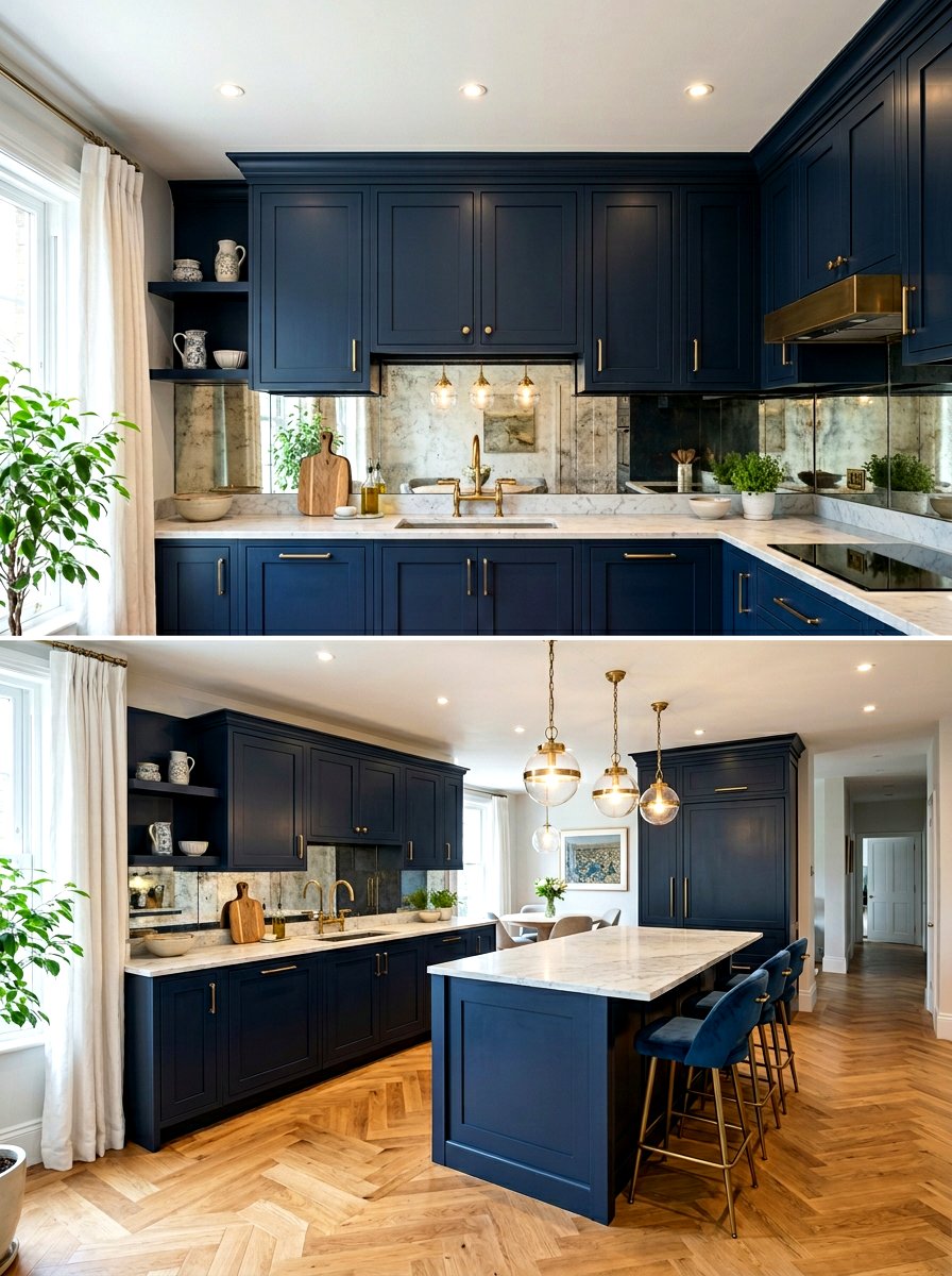 Mirrored Kitchen Backsplash - 30 tiny galley kitchen ideas