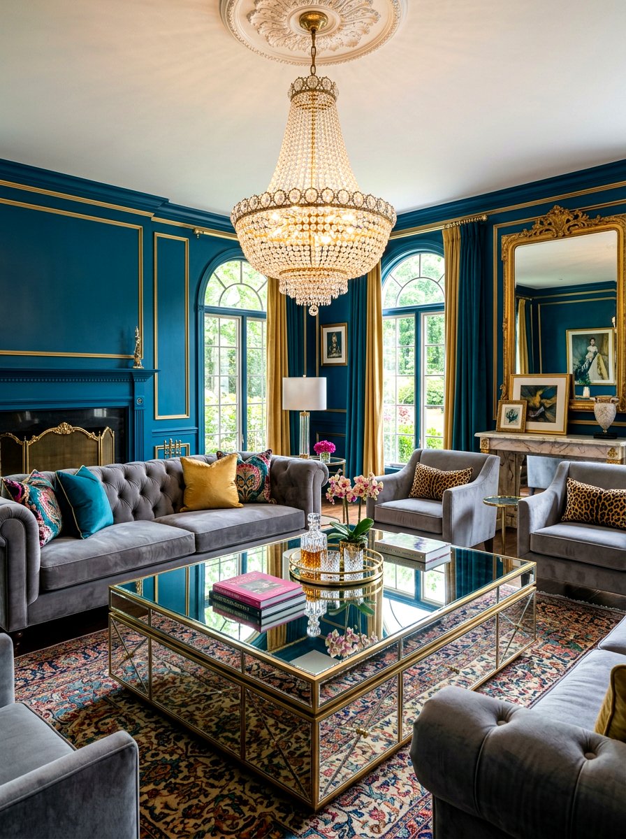 Mirrored Large Coffee Table - 30 oversized coffee table ideas