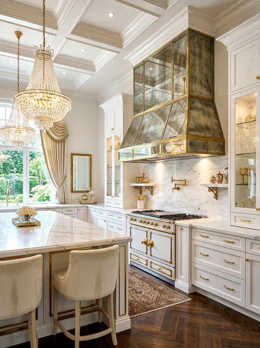 Mirrored Range Hood - 30 range hood design ideas