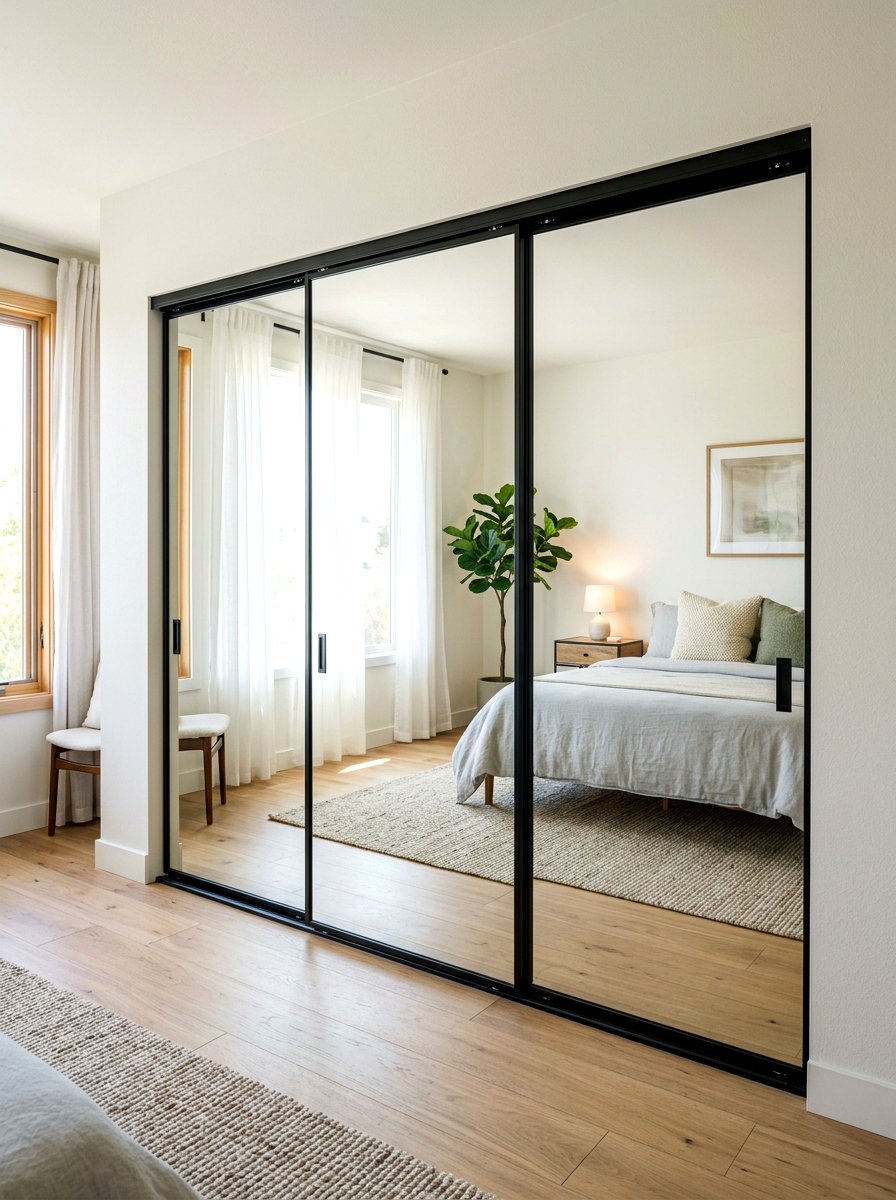 Mirrored Sliding Door - 30 closet organization ideas