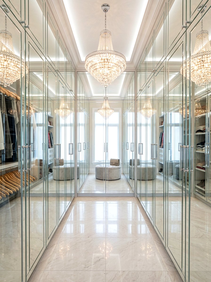Mirrored Walk In Closet - 30 walk in closet ideas