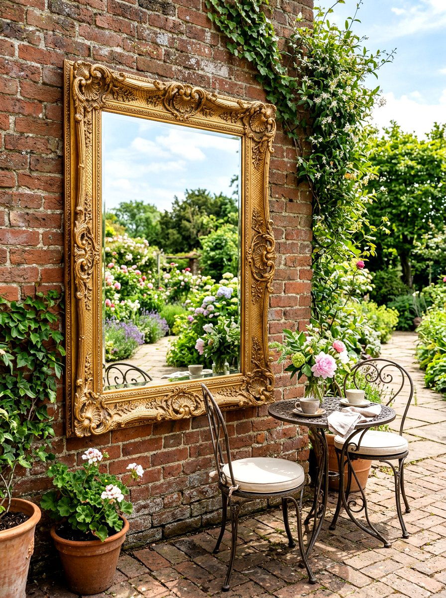 Mirrored Wall Decor - 30 bohemian patio decor ideas