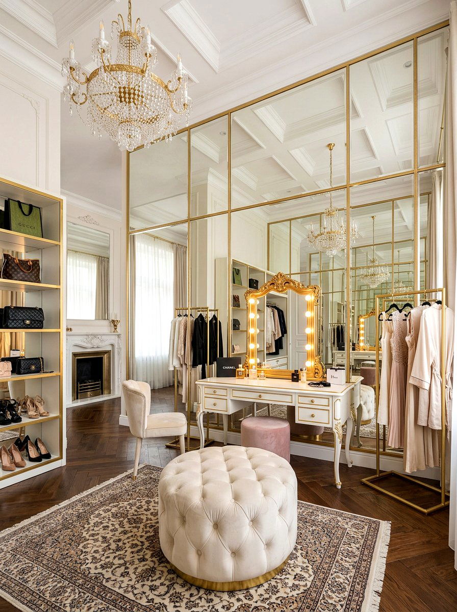 Mirrored Wall Panels - 30 high ceiling decorating ideas