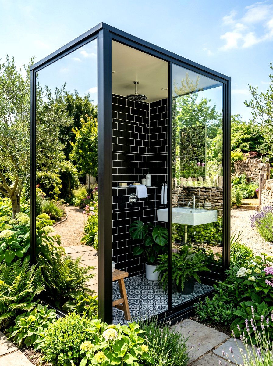 Mirrored Window Film - 30 shower window privacy ideas
